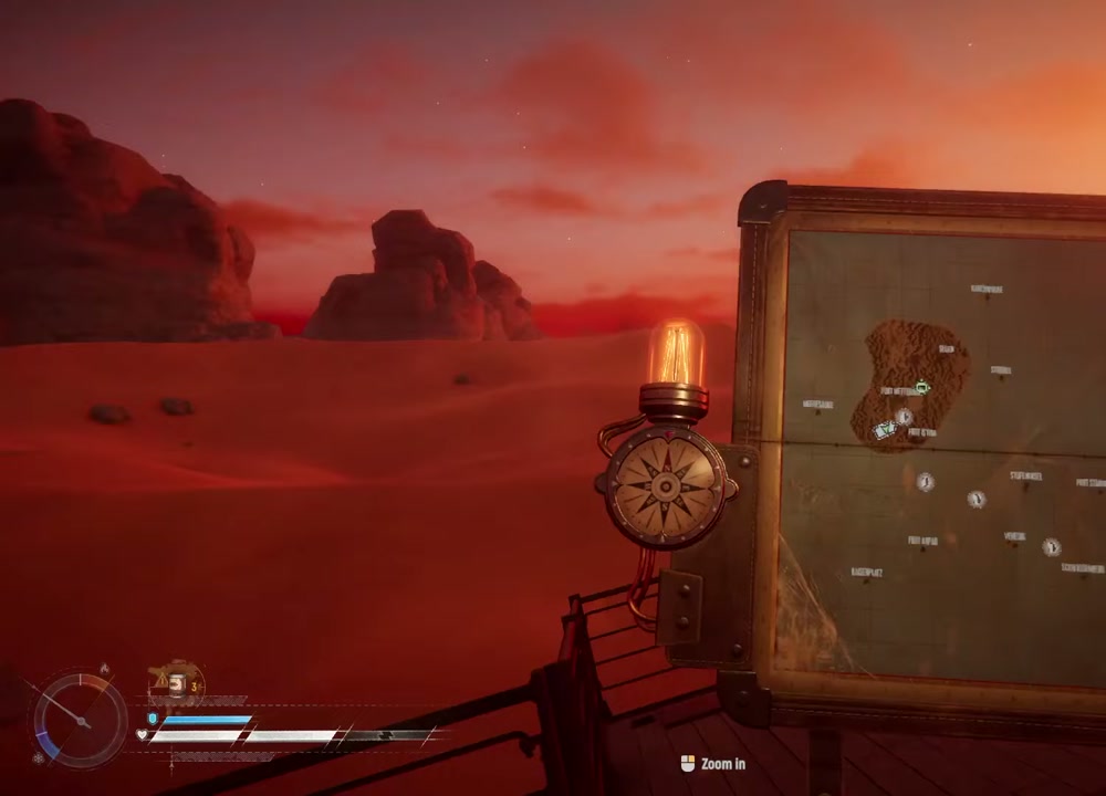 Map and extraction area viewed from a Trampler