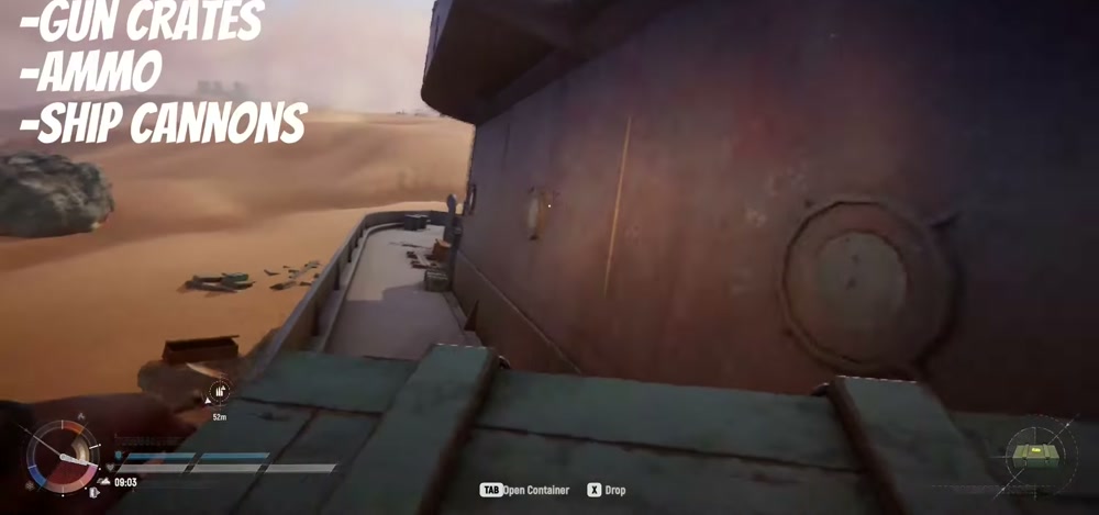 Military boat loot locations listed in the creator video