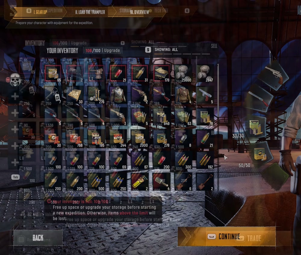 Item rarity and descriptions in the inventory